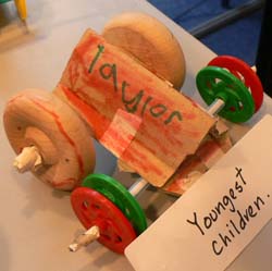 Proud Kids showing off their creation