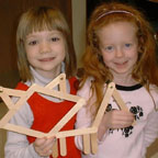Proud Kids showing off their creation